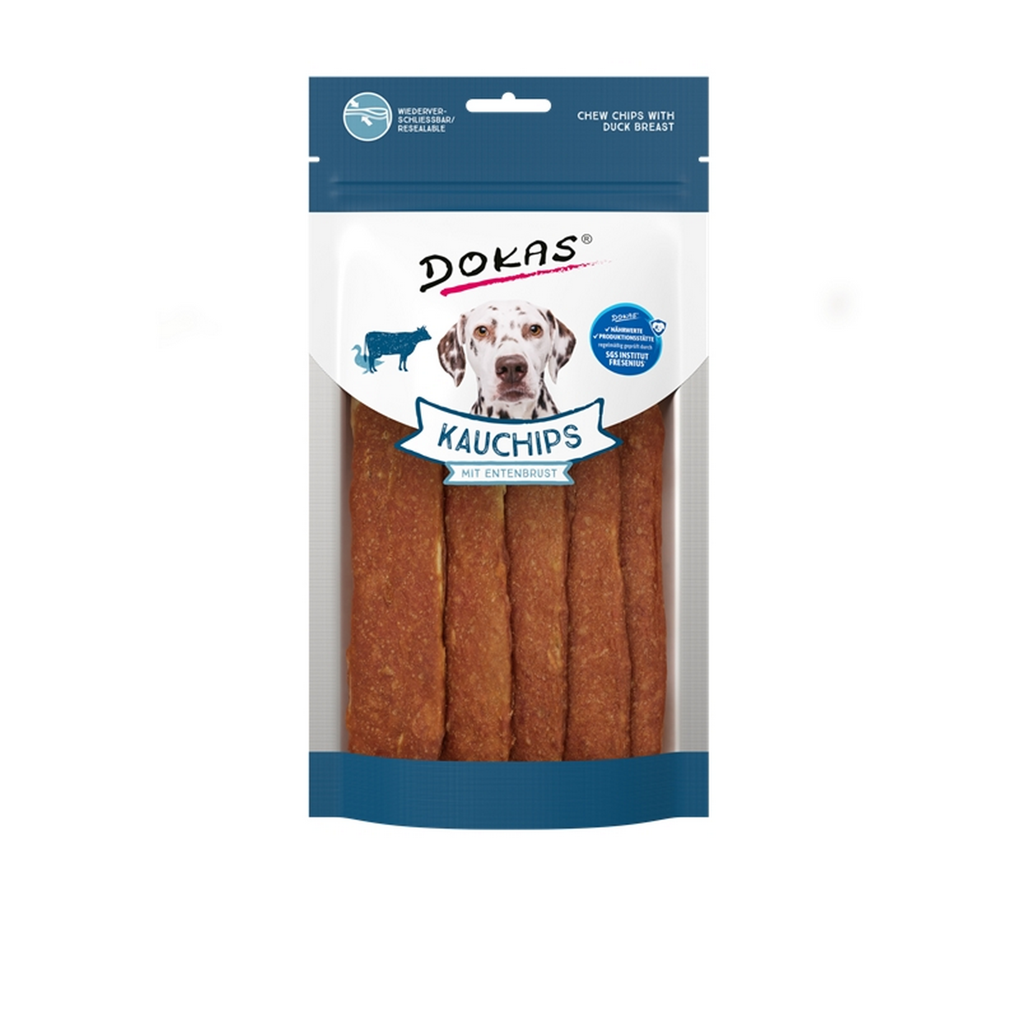 Hundefutter Kauchips Ente 175 g