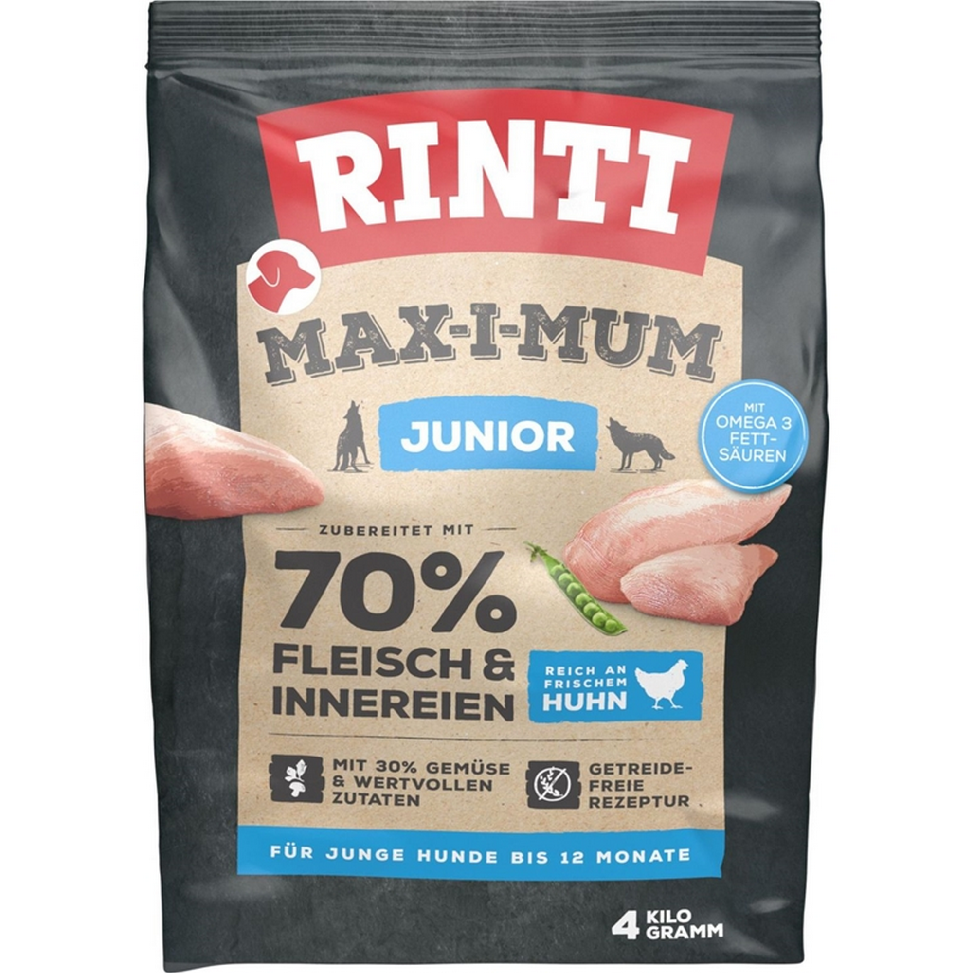 Hundefutter 'Max-i-mum' Junior Huhn 4 kg