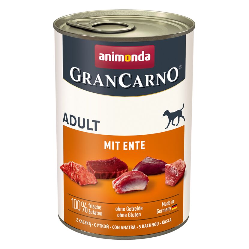 Hundefutter 'granCarno' Adult Ente 400 g