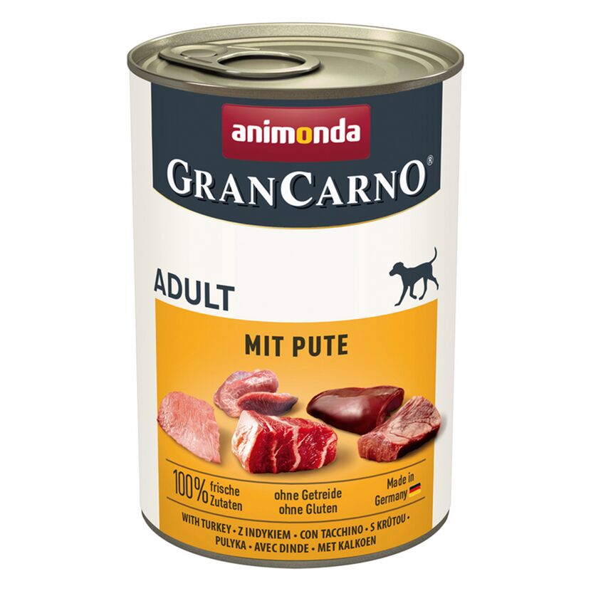 Hundefutter 'granCarno' Adult Pute 400 g