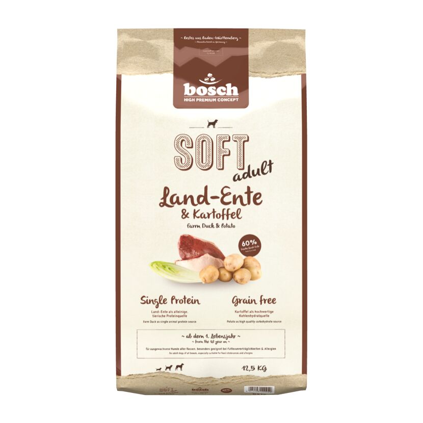 Hundefutter 'High Premium Concept Soft/Plus' Soft Ente & Kartoffel 12,5 kg