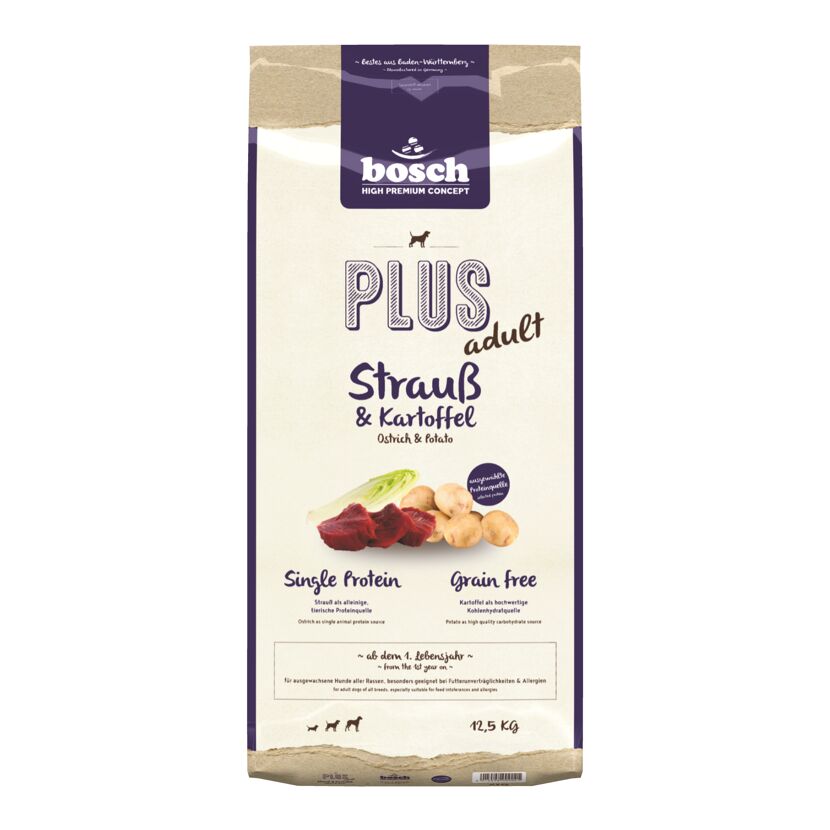 Hundefutter 'High Premium Concept Soft/Plus' Plus Strauß & Kartoffel 12,5 kg