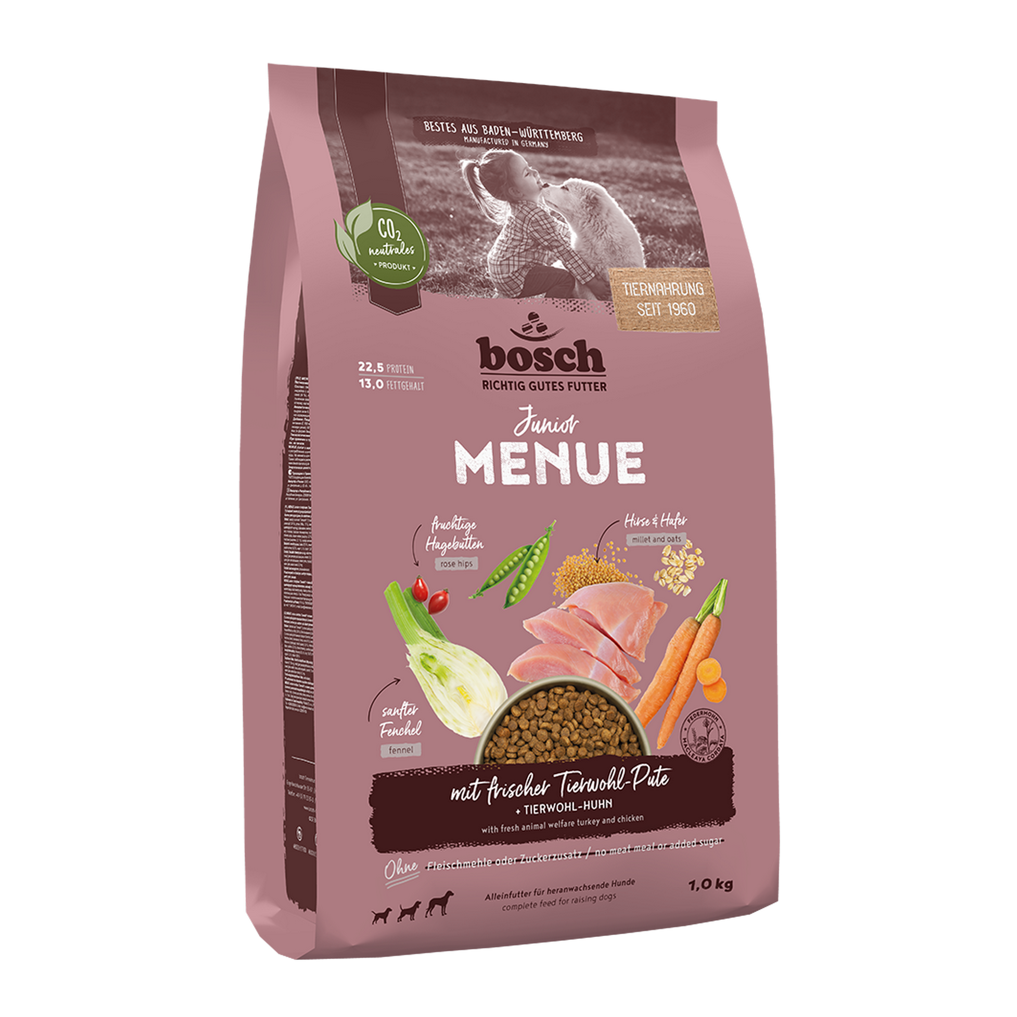 Hundefutter 'Menue' Junior Hirse 1 kg