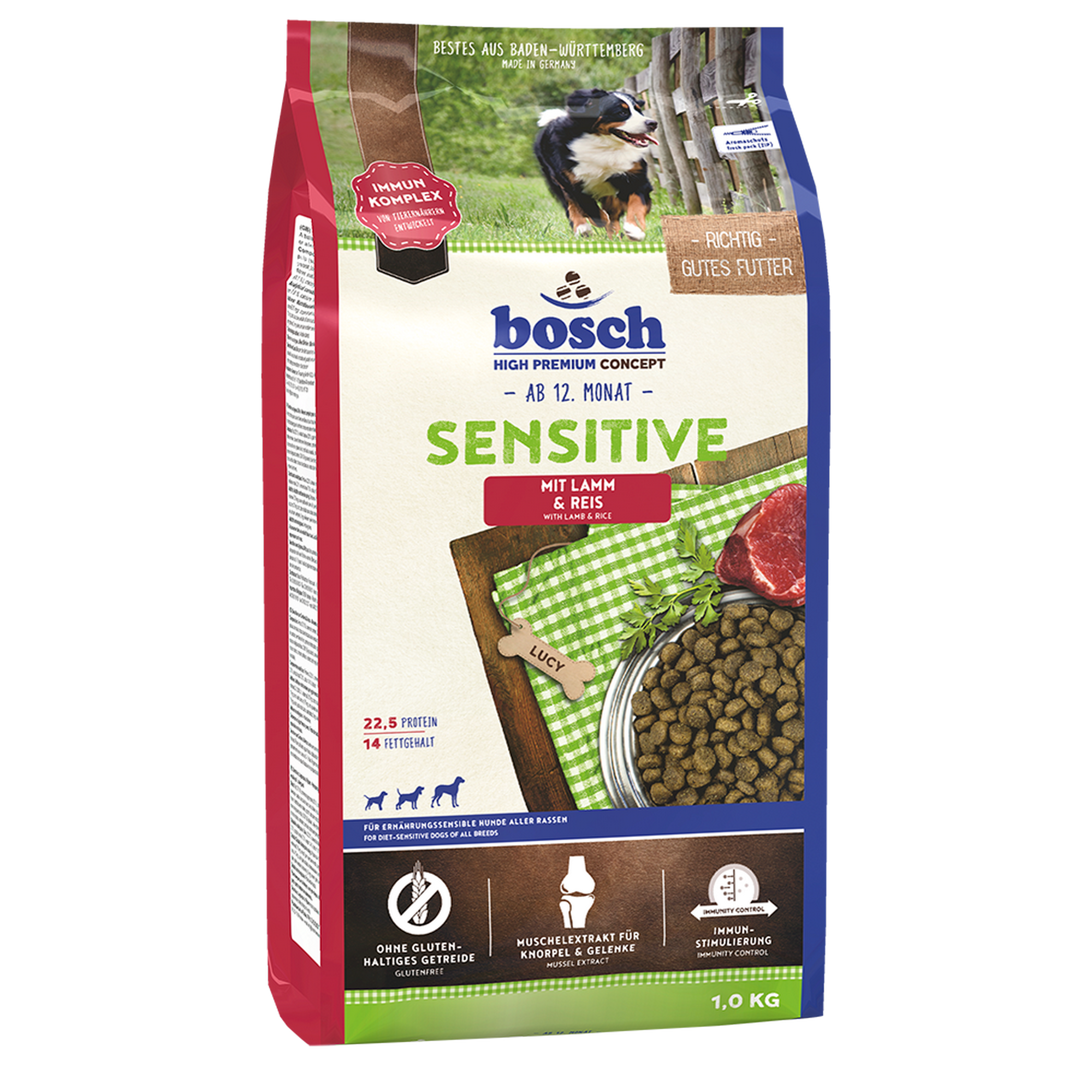Hundefutter 'High Premium Concept' Sensitiv Lamm & Reis 1 kg