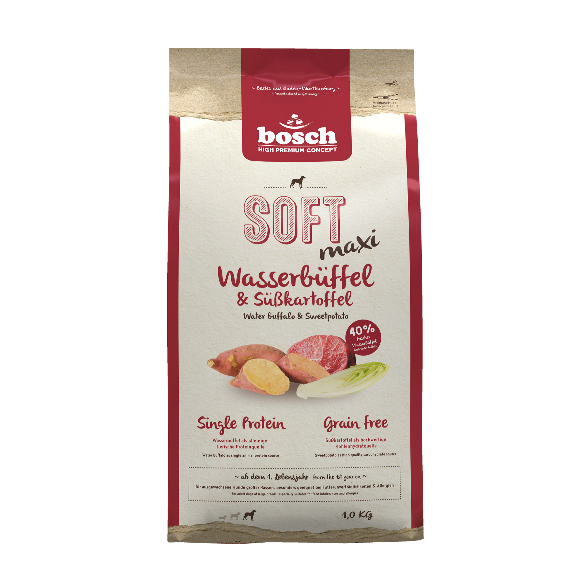 Hundefutter 'High Premium Concept Soft/Plus' Soft Maxi Büffel 1 kg