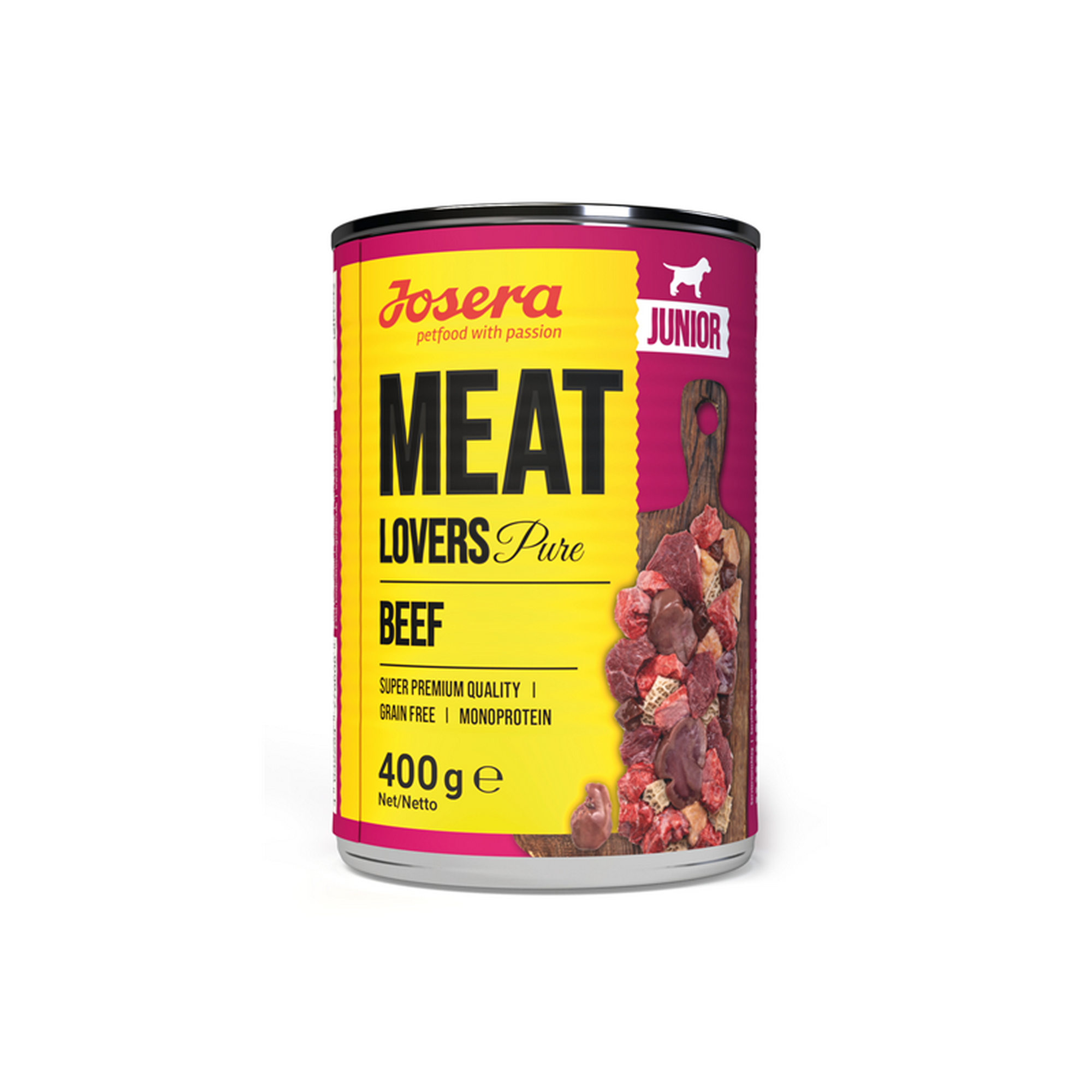 Hundefutter 'Meat Lovers' Junior Pure Rind 400 g