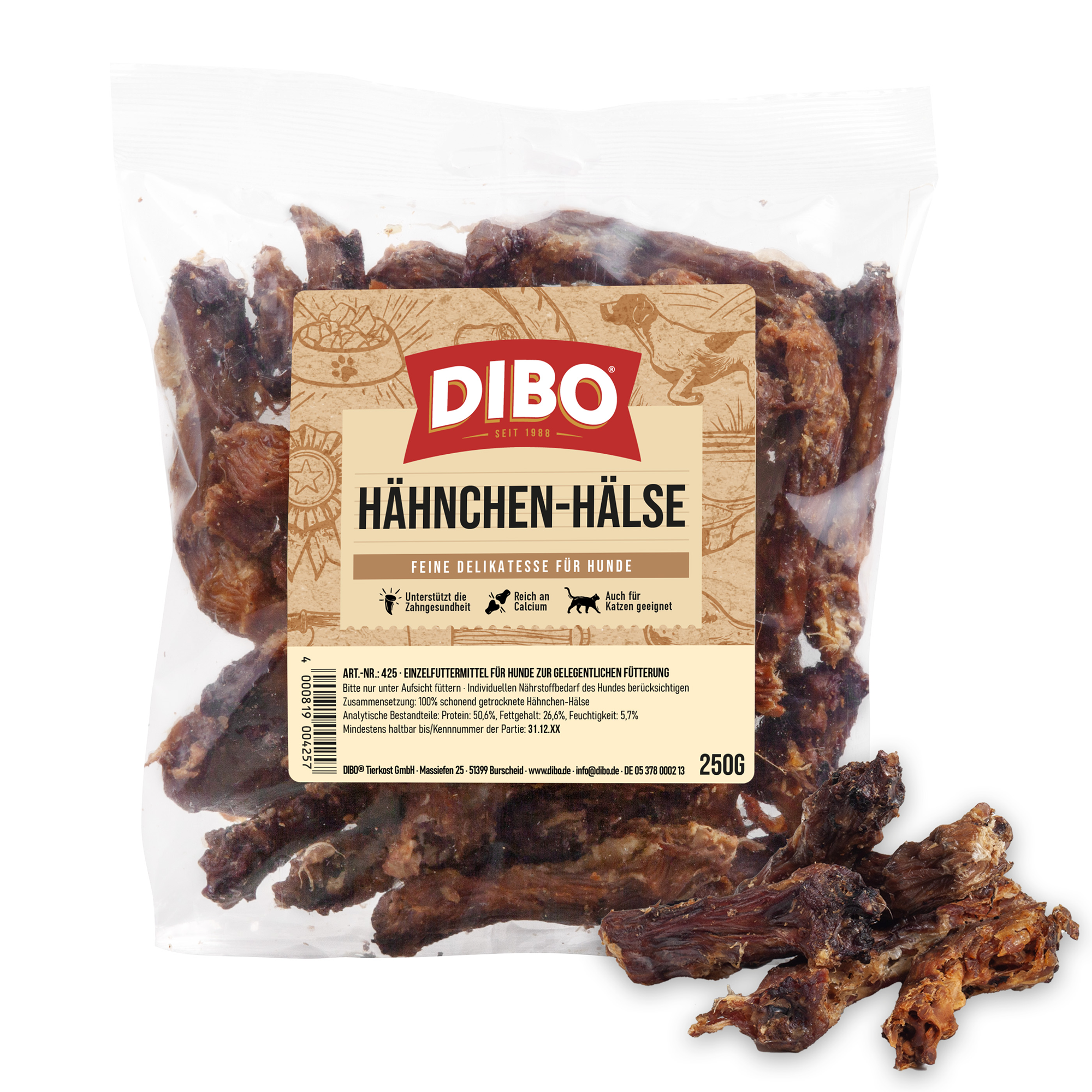 Hähnchen-Hälse für Hunde und Katzen 250 g