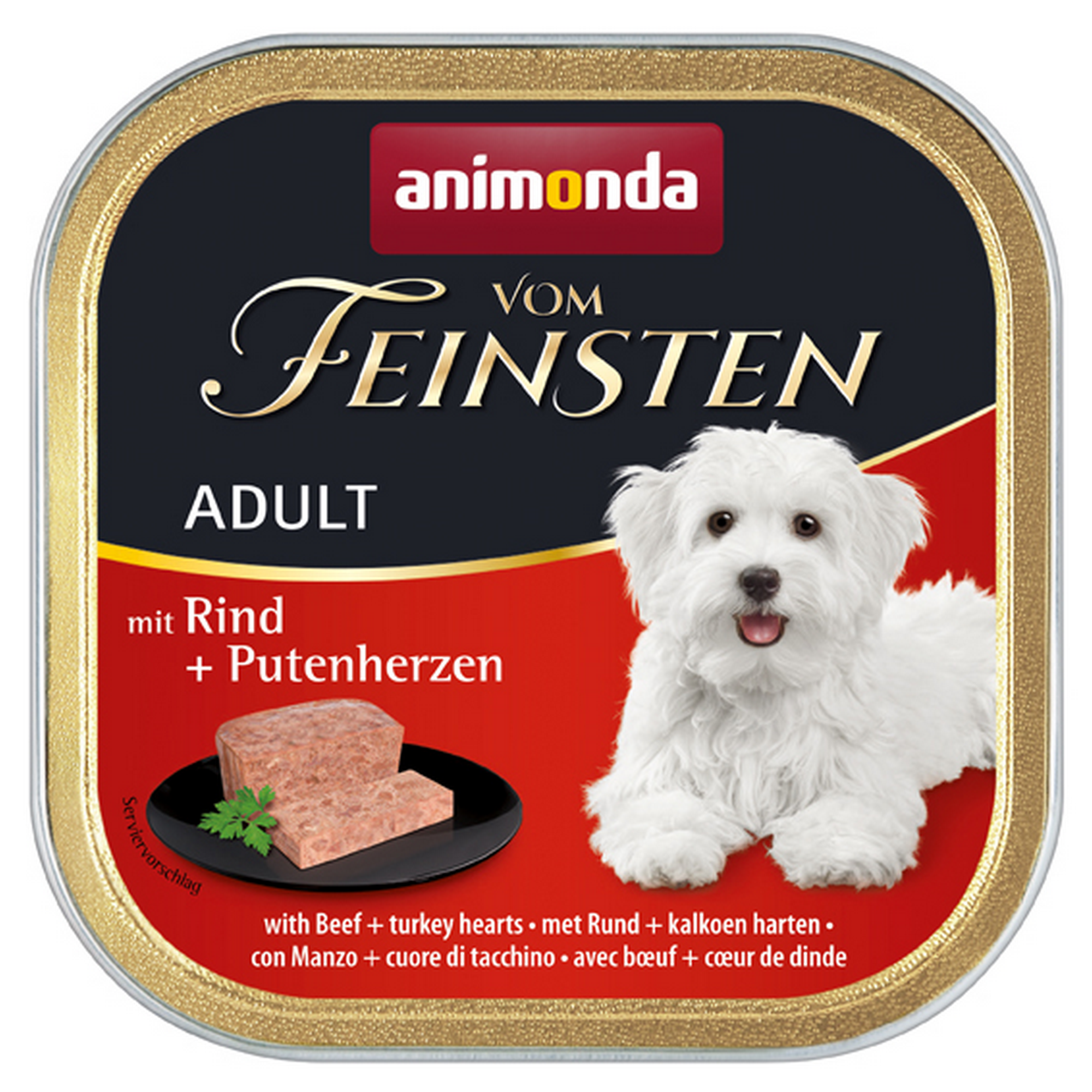 Hundefutter 'Vom Feinsten' Adult Rind & Putenherz 150 g