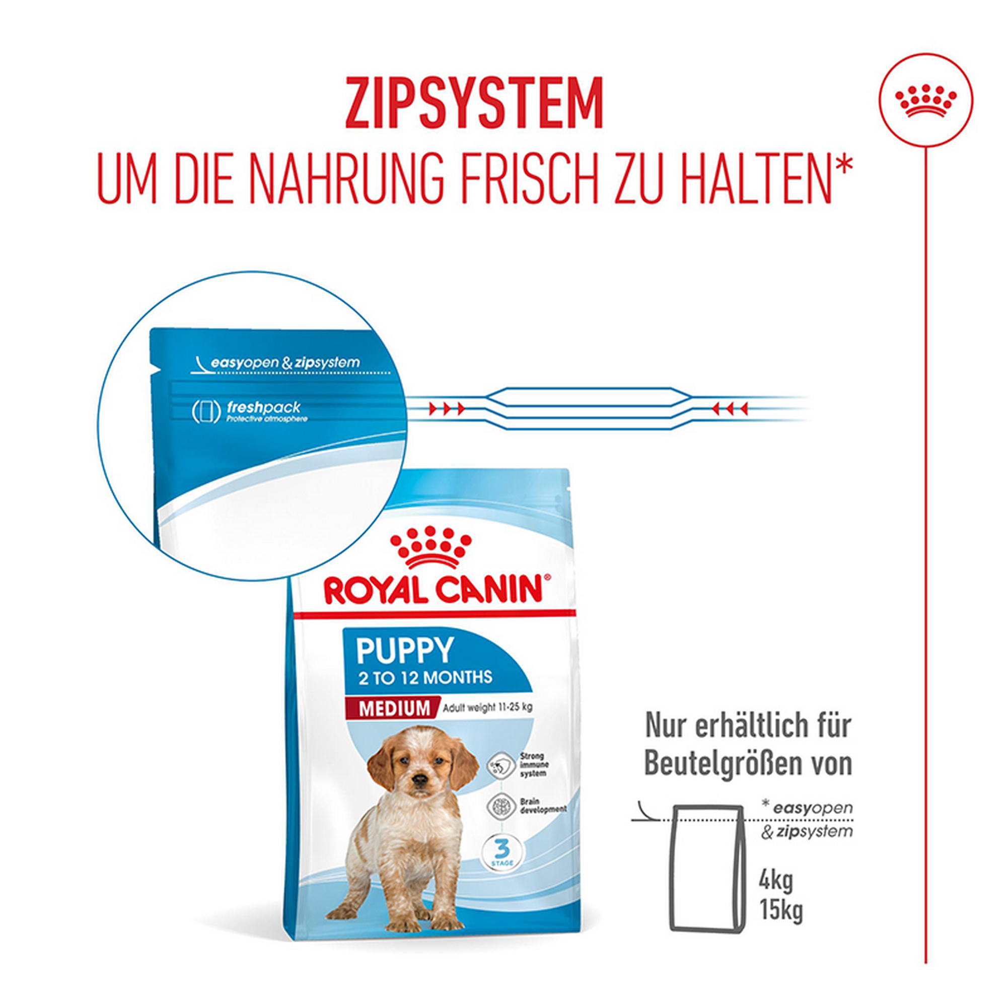 Hundetrockenfutter 'Medium Puppy' 4 kg