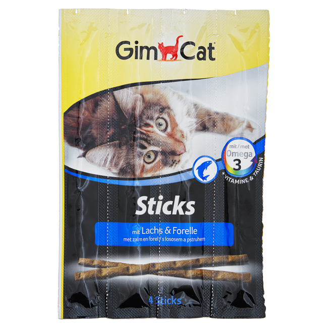 Bild von Katzensticks mit Lachs & Forelle 4x 5 g