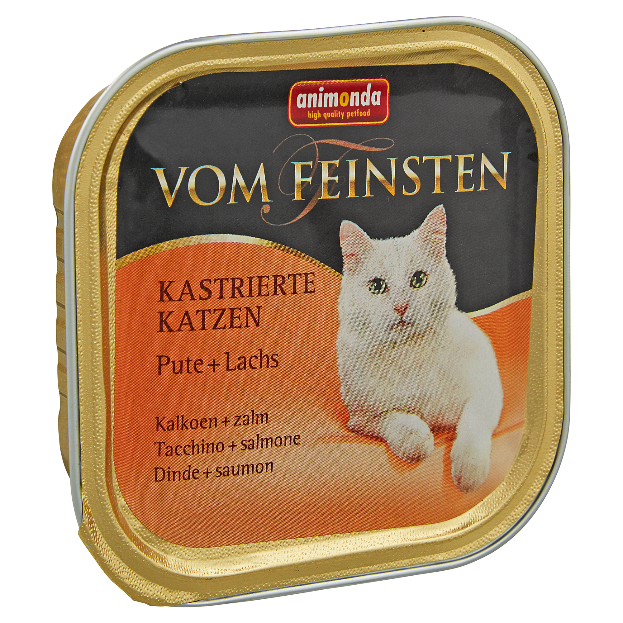 Katzennassfutter "Vom Feinsten" für kastrierte Katzen mit Pute/Lachs 100 g + product picture