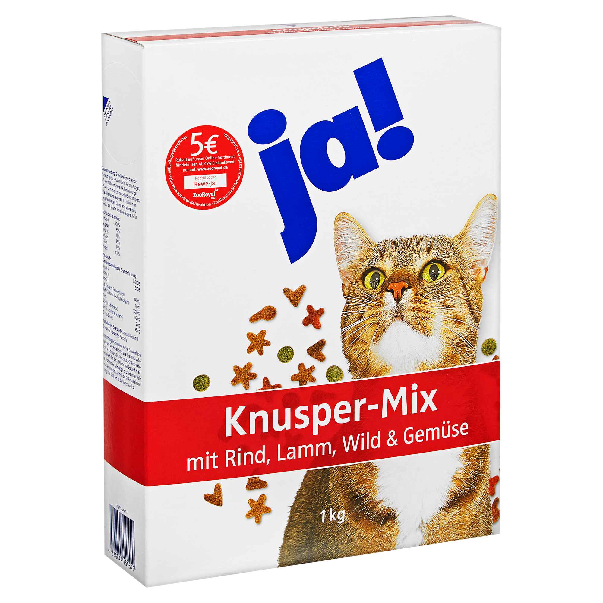 Katzentrockenfutter "Knusper-Mix" Rind und Gemüse 1 kg + product picture