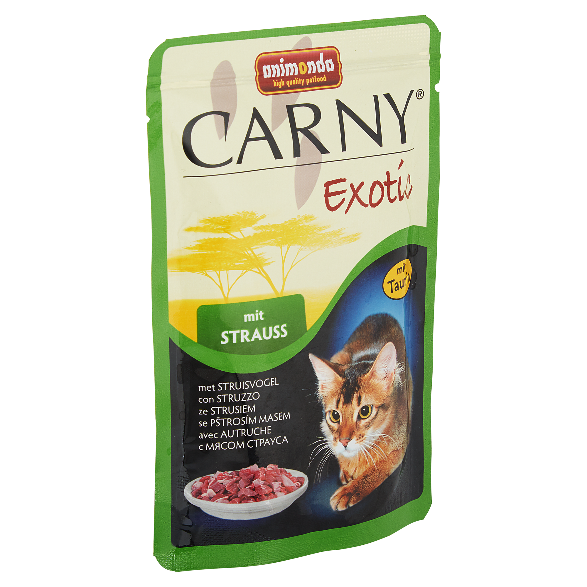 Katzennassfutter "Carny" Exotic mit Strauss 85 g + product picture
