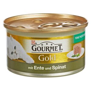 Katzennassfutter "Gourmet Gold" Feine Pastete Ente & Spinat 85 g