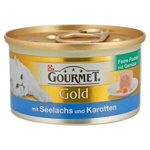 Katzennassfutter "Gourmet Gold" Feine Pastete mit Seelachs & Karotten 85 g