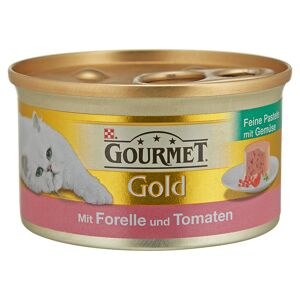 Katzennassfutter "Gourmet Gold" Feine Pastete Forelle & Tomaten 85 g