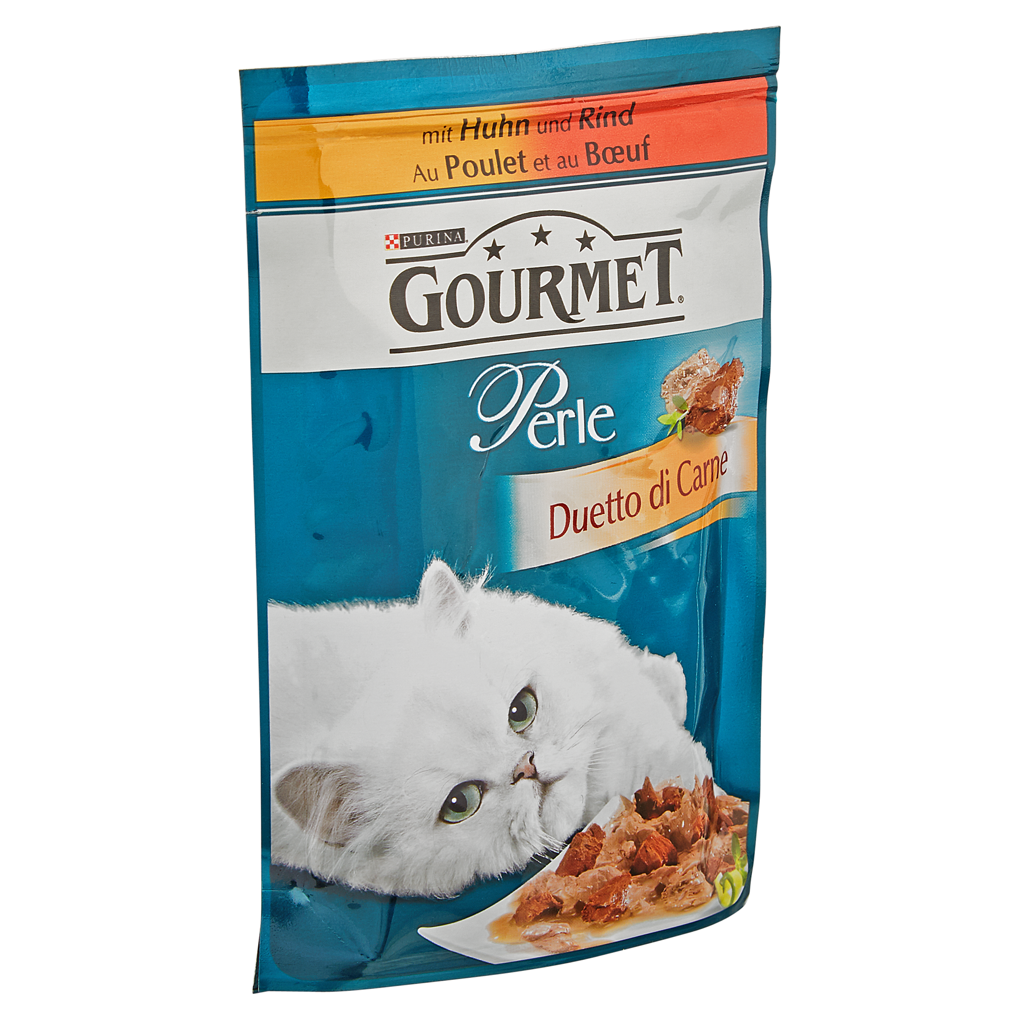 Katzennassfutter "Gourmet Perle" Duetto di Carne mit Huhn/Rind 85 g + product picture