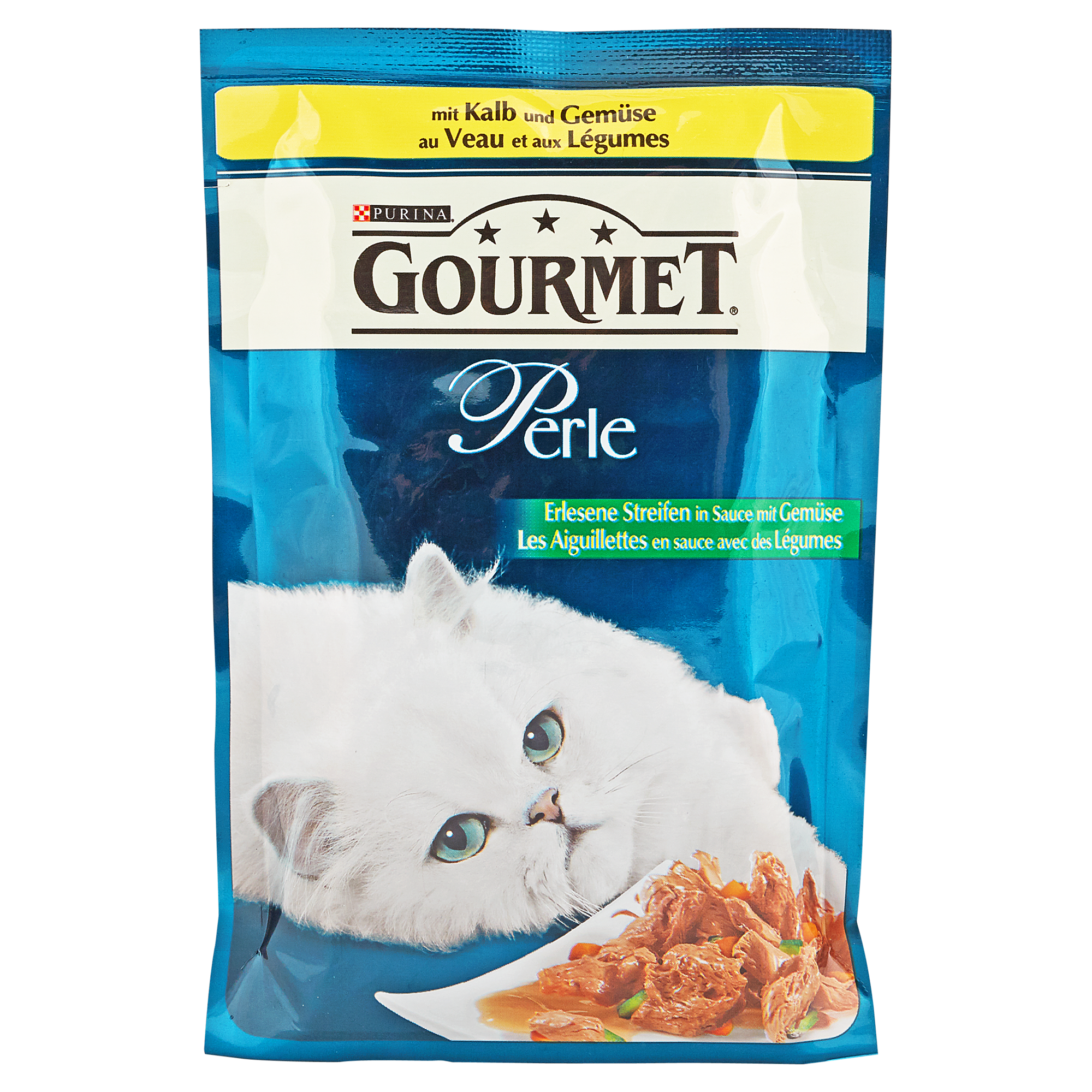 Katzennassfutter "Gourmet Perle" Kalb & Gemüse 85 g + product picture