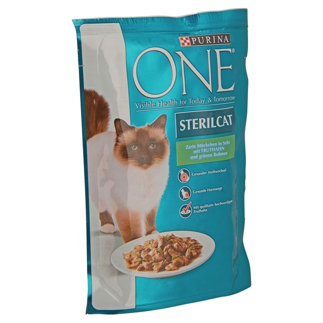 Bild von Katzennassfutter One® Sterilcat mit Truthahn/grünen Bohnen 85 g