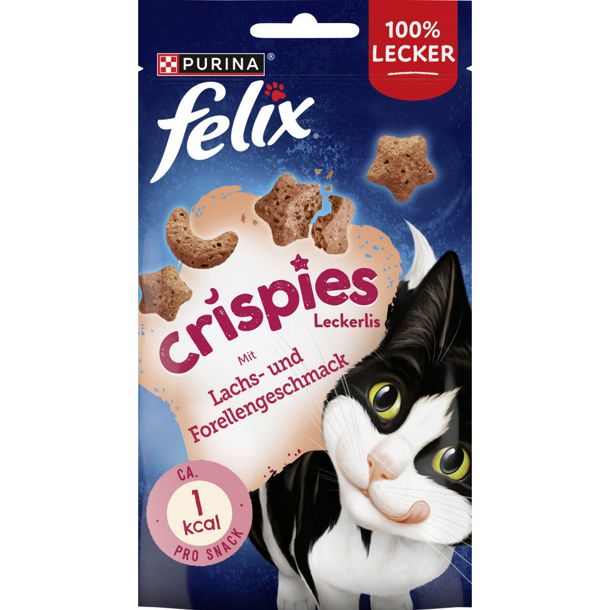 Katzensnack 'Crispies' Lachs/Forelle 45 g