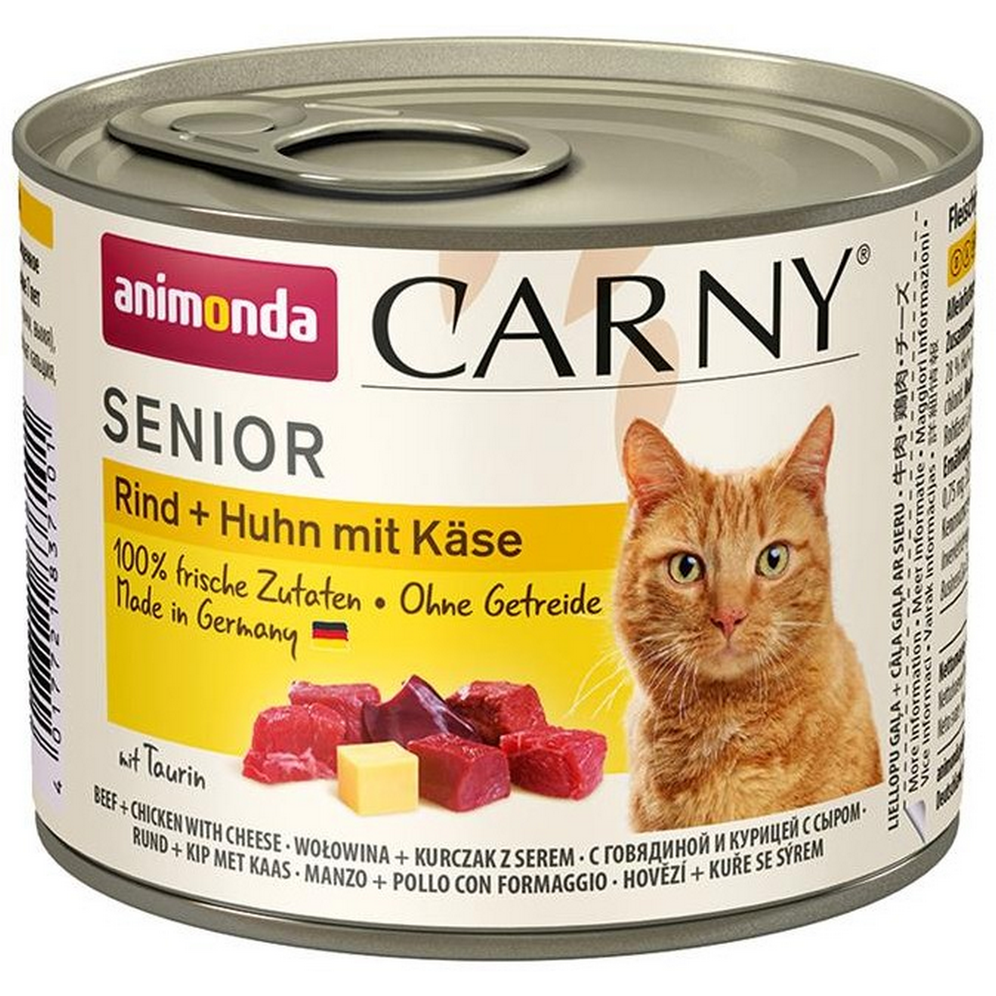 Katzenfutter 'Carny' Senior Rind, Huhn, Käse 200 g