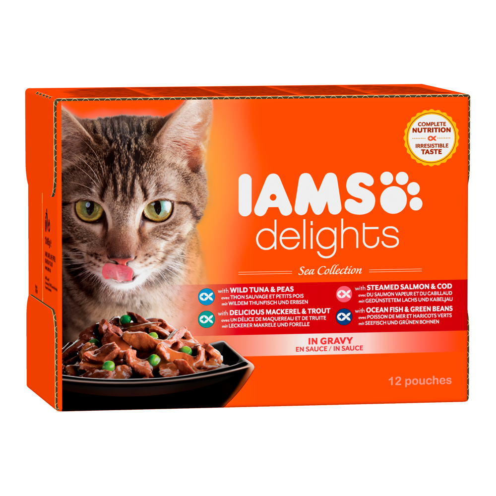 Katzennassfuttermix "Delights" Sea Collection in Sauce 12x 85 g + product picture