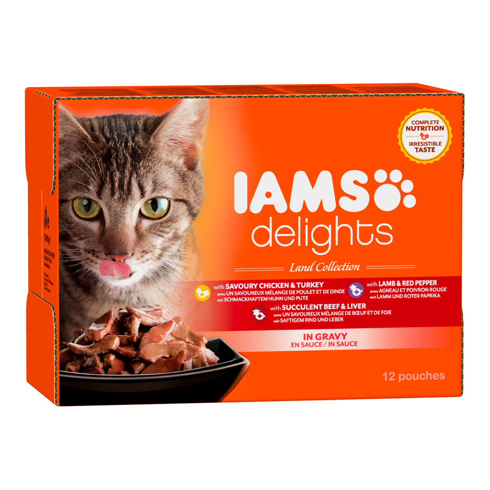 Katzennassfuttermix "Delights" Land Collection in Sauce 12x 85 g + product picture