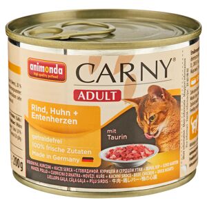 Katzennassfutter "Carny" Adult mit Rind/Huhn/Entenherzen 200 g