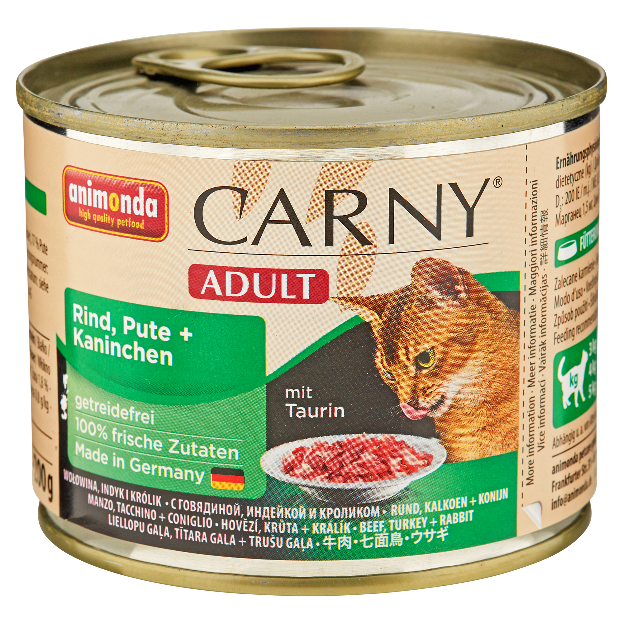 Katzennassfutter "Carny" Adult mit Rind/Pute/Kaninchen 200 g + product picture