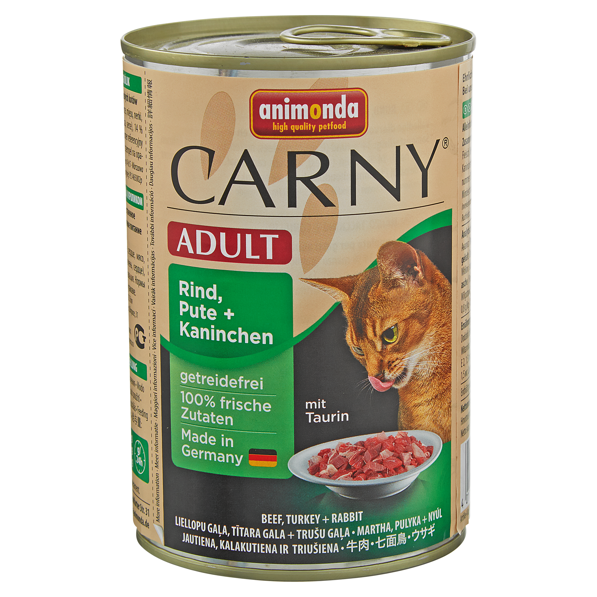 Katzennassfutter "Carny" Adult mit Rind/Pute/Kaninchen 400 g + product picture