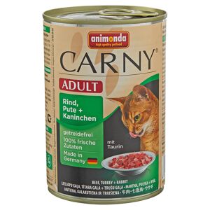 Katzennassfutter "Carny" Adult mit Rind/Pute/Kaninchen 400 g