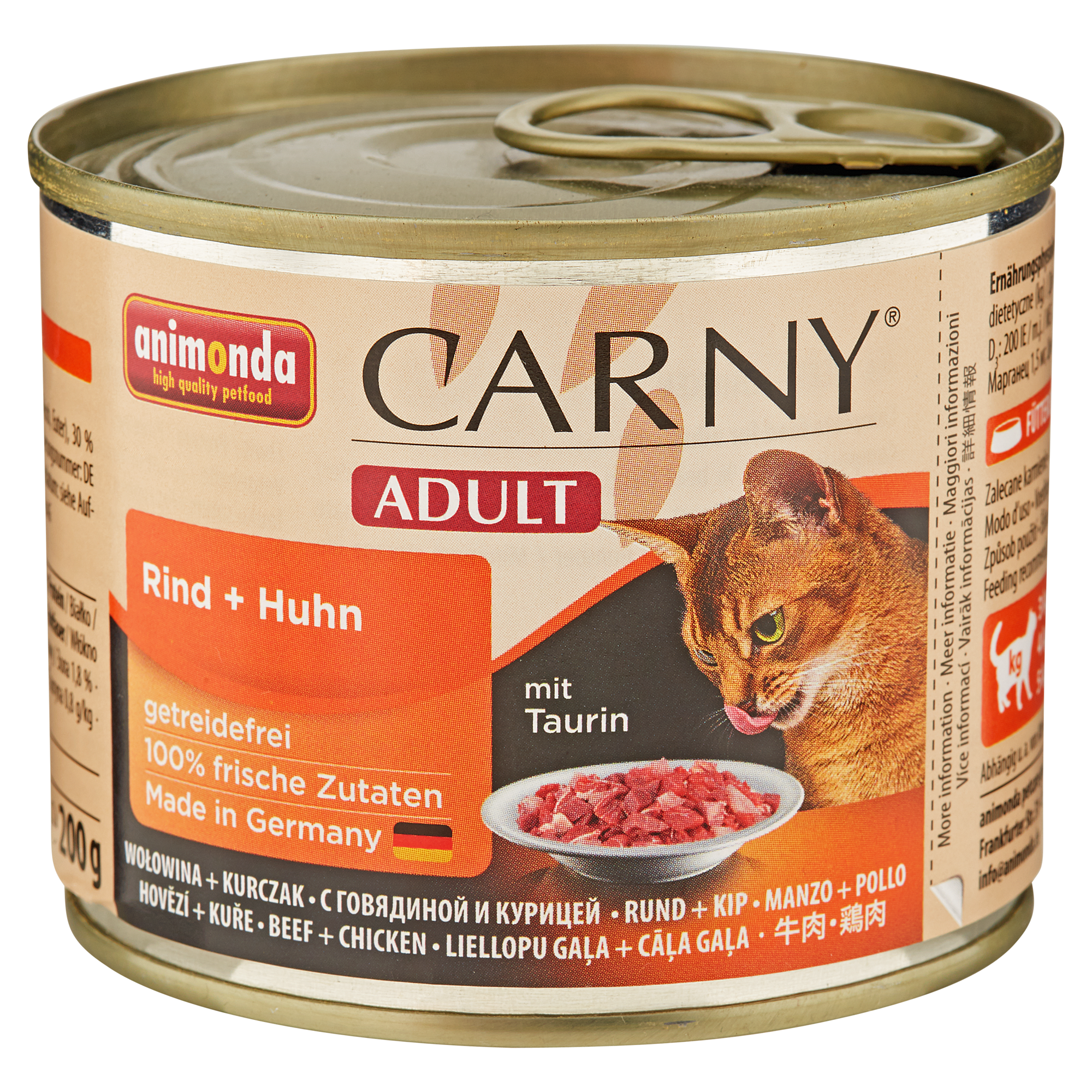 Katzennassfutter "Carny" Adult mit Rind/Huhn 200 g + product picture