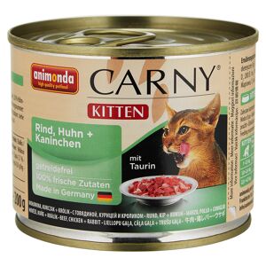 Katzennassfutter "Carny" Kitten mit Rind/Huhn/Kaninchen 200 g