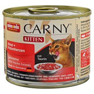 Katzennassfutter "Carny" Kitten mit Rind/Putenherzen 200 g