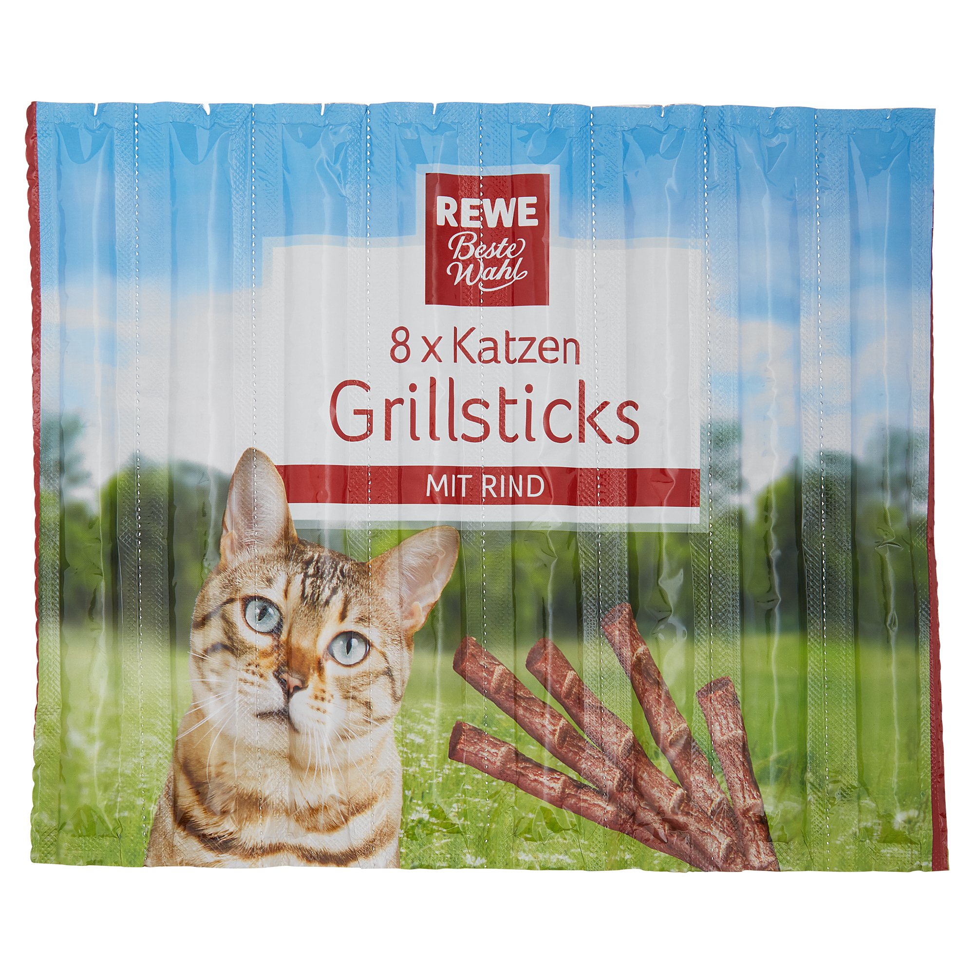 Katzensnack Grillsticks Rind 8 Stück + product picture