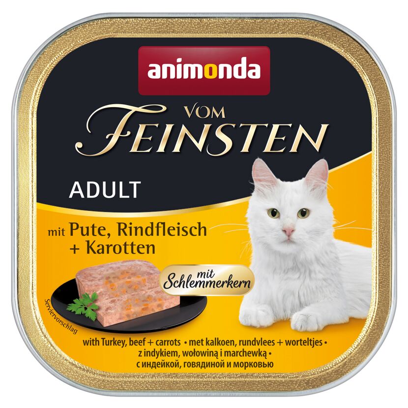 Katzenfutter 'Vom Feinsten' Adult Pute, Huhn, Kartoffel 100 g