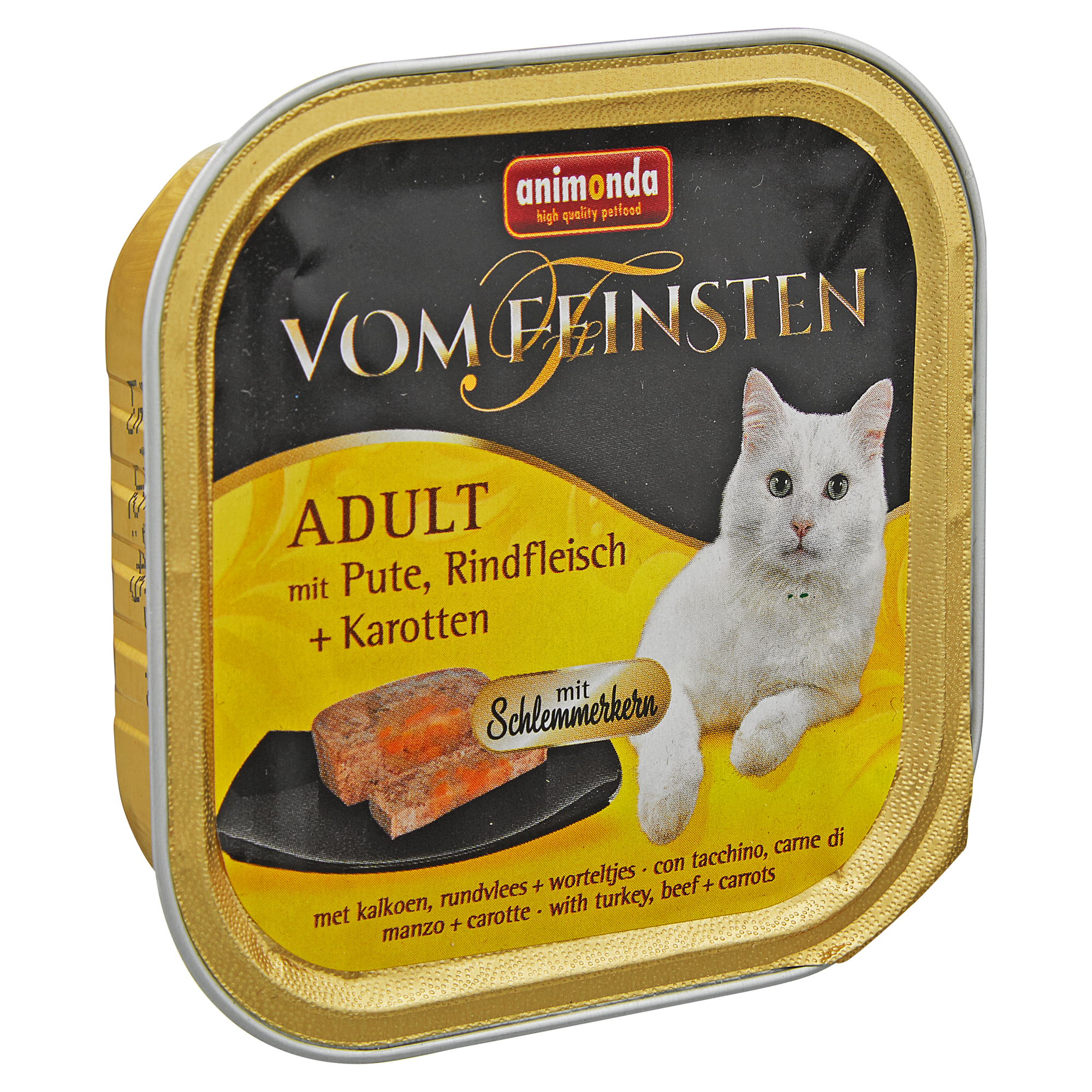 Katzennassfutter "Vom Feinsten" Adult mit Pute/Rindfleisch/Karotten 100 g + product picture