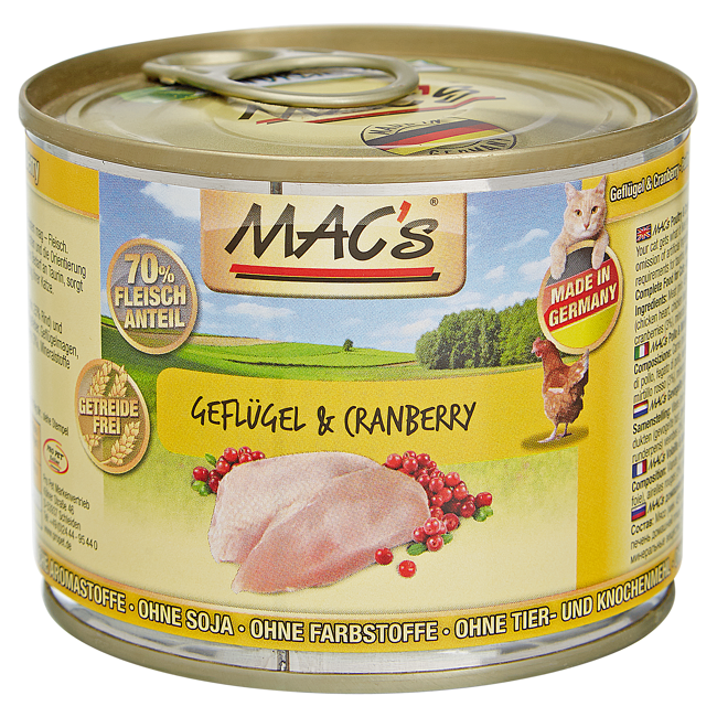 Bild von Katzennassfutter getreidefrei Geflügel/Cranberry 200 g