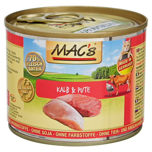 Bild von Katzennassfutter 200 g Kalb/Pute