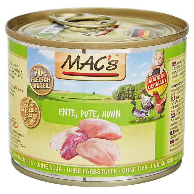 Bild von Katzennassfutter 200 g Ente/Pute/Huhn