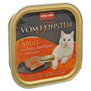 Katzenfutter "Vom Feinsten" Adult mit Huhn/Rindfleisch/Karotten 100 g