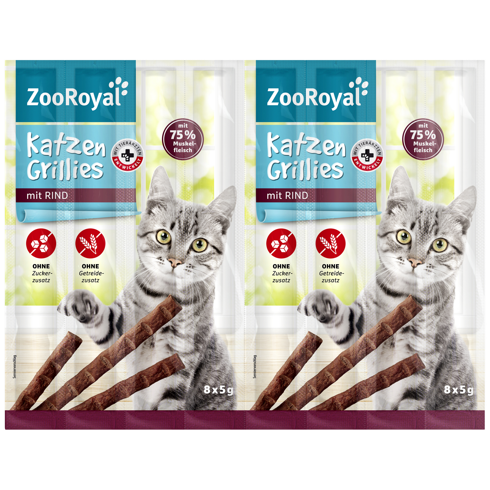 Katzensnack 'Katzen-Grillies mit Rind' 8  x 5 g