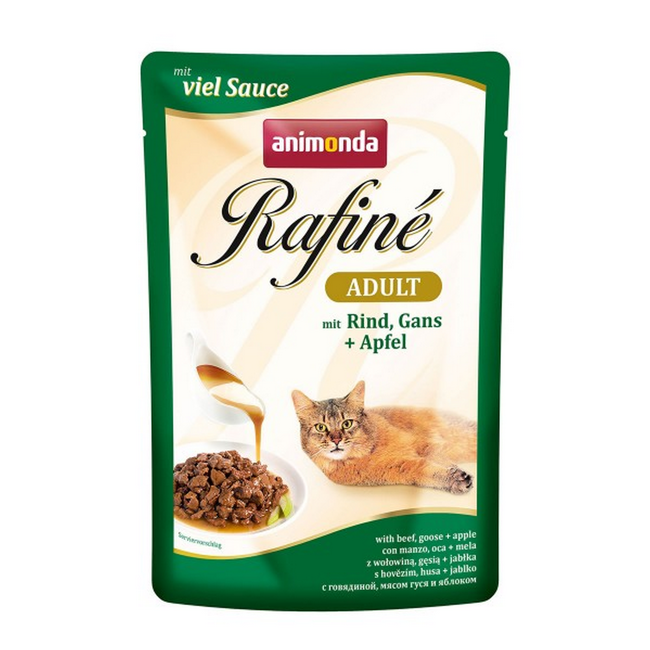 Bild von Katzennassfutter 'Rafiné' Adult mit Rind, Gans & Apfel 100 g
