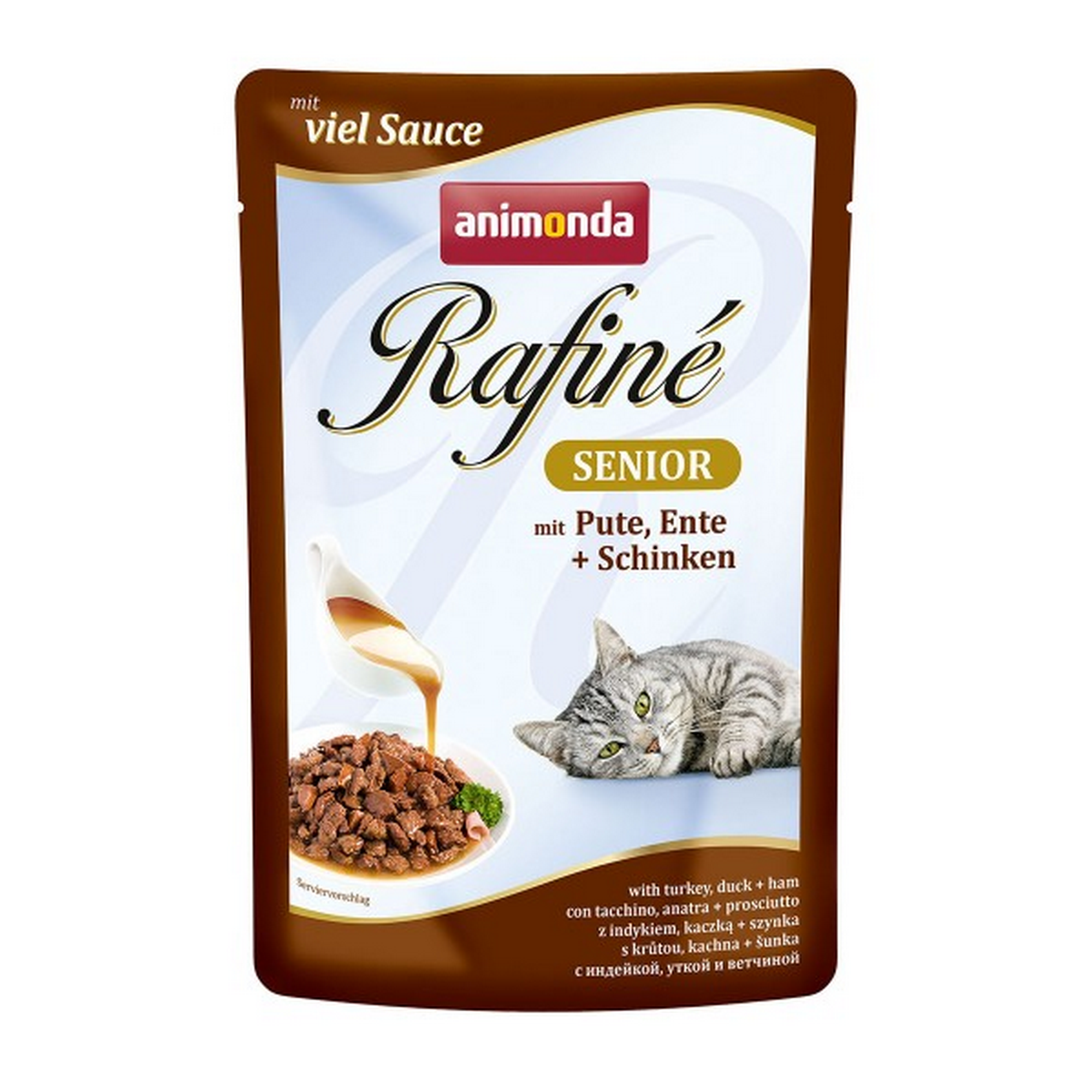Katzennassfutter 'Rafiné' Senior mit Pute, Ente & Schinken 100 g + product picture