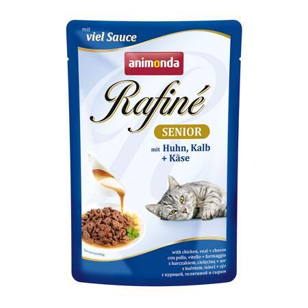 2. Bild von Katzennassfutter 'Rafiné' Senior, mit Huhn, Kalb und Käse, 100 g