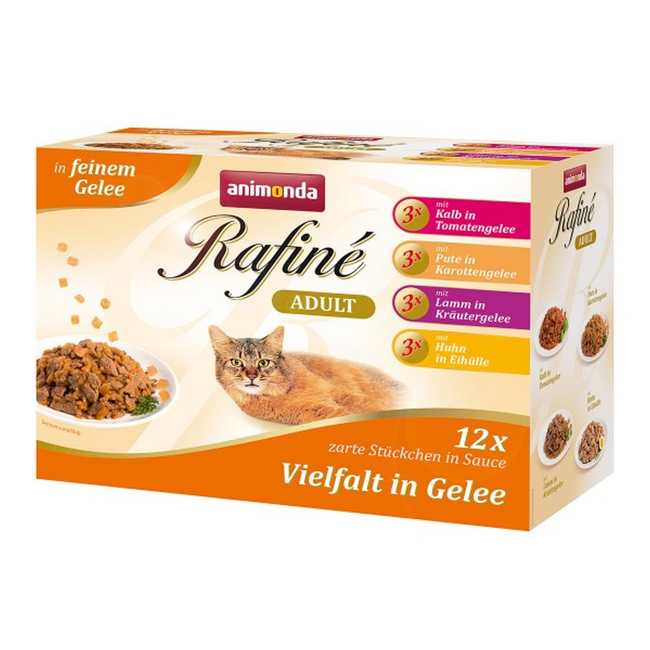 Bild von Katzennassfutter 'Rafiné' Adult Vielfalt in Gelee 12 x 100 g
