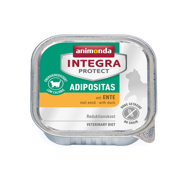 Bild von Katzennassfutter 'Integra Protect Adipositas' Adult, mit Ente und Kalb, 100 g
