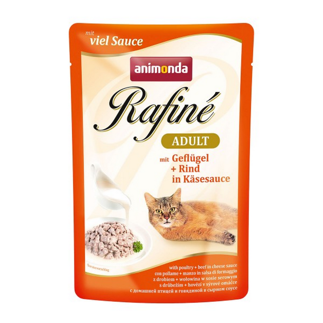 Bild von Katzennassfutter 'Rafiné' Adult mit Geflügel & Rind in Käsesauce 100 g