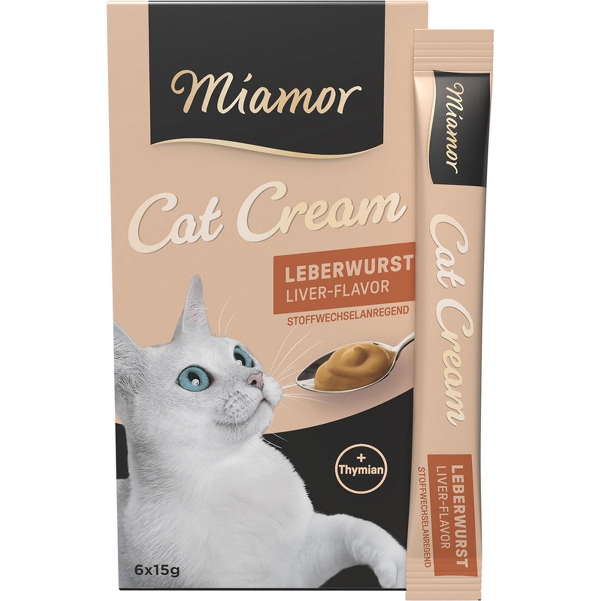 Katzenfutter 'Cat Cream' Leberwurst 6 x 15 g