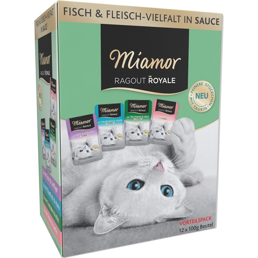 Katzennassfutter 'Ragout Royal' Multipack in Sauce mit Fisch & Fleisch Adult 12 x 100 g